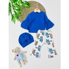 Alp Bebe Maine Boneli Balon Kol Takım - Saks Mavisi