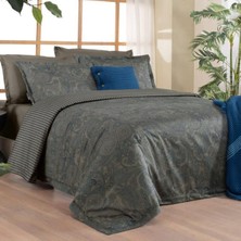 Sarev keanna king sıze  pamuk saten "300 tc" nevresim takımı mavi