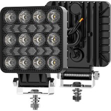 Dekohop Off Road Çalışma Lambası ve Sis Farı 4 Inç Selamlamalı Çakar Ikaz Gündüz LED Drl 2 Mod 12/24 V