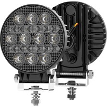 Dekohop Off Road Çalışma Lambası ve Sis Farı 4 Inç Selamlamalı Çakar Ikaz Gündüz LED Drl 2 Mod 12/24 V