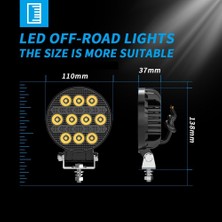 Dekohop Off Road Çalışma Lambası ve Sis Farı 4 Inç Selamlamalı Çakar Ikaz Gündüz LED Drl 2 Mod 12/24 V