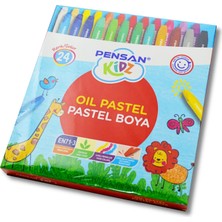 Pensan Kidz Karton Kutu Pastel Boya 24 Renk