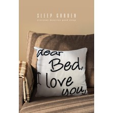 Sleep garden punch yastık yazılı ışlemeli 45x45