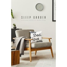 Sleep garden punch yastık yazılı ışlemeli 45x45
