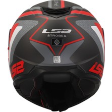 LS2 Strobe 2 Phantom Mat Tıtanıum-Gri-Kırmızı Kask