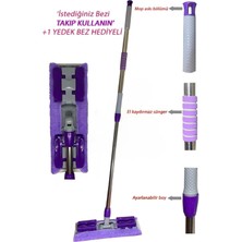 Ang Temizlik  Mikrofiber Mandallı Mop Xxl Islak Mendil Uyumlu