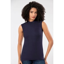 Erdem İç Giyim Erdem Weweus Lacivert Viskon Kaşkorse Balıkçı Yaka T-Shirt