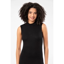 Erdem İç Giyim Erdem Weweus Siyah Viskon Kaşkorse Balıkçı Yaka T-Shirt