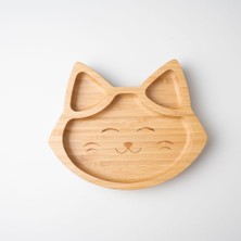 Mirabambino Sevimli Kedi Bölmeli Bambu Tabak Pembe