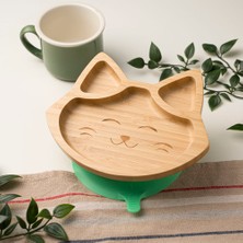 Mirabambino Sevimli Kedi Bölmeli Bambu Tabak Pembe