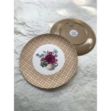 Unique Florya Çiçekli Hazeran Doğal Rafya Bohem Rattan Duvar Tabağı Bahçe Balkon Mutfak Salon Duvar Süsü NO:111