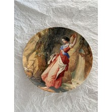 Unique Florya Vintage Özel Seri Duvar Tabağı El Yapımı Dekoratif Duvar Süsü NO:218