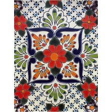 Unique Florya Dekoratif Duvar Tabağı Mutfak Bahçe Balkon Süsü Desenli Çiçekli Renkli Mandala Etnik Tabak No:36