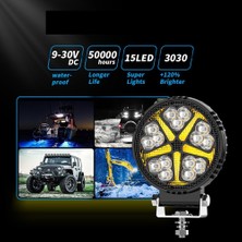 Dekohop Off Road Çalışma Lambası ve Sis Farı 4 Inç Selamlamalı Çakar Ikaz Gündüz LED Drl 2 Mod 12/24 V