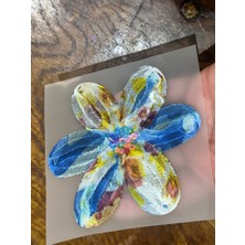 Gönülden Tasarım 11x11 cm Ütü ile Yapışan 3 Boyutlu Çiçek Transfer Baskı Arma