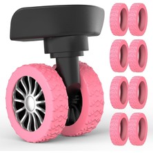 Silikon Aşınmaya Dayanıklı Ses Önleyici Bavul Tekerlek Kılıfı Tırtıklı Kalıp - 8 Adet