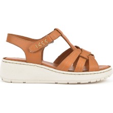 Ziya Kadın Deri Sandalet 1511048Z501 Taba