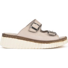 Ziya Kadın Deri Terlik 1511008Z188 Gri