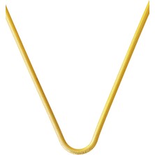 Bilezikci 3mm. Balık Sırtı 14 Ayar Altın Zincir Kolye 60cm.