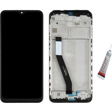 SDT Redmi 9  Ekran Dokunmatik Çıtalı (Siyah) B7000 Yapıştırıcı