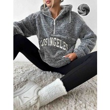 Carisma Wear Kadın Kapüşonlu Peluş Sweat