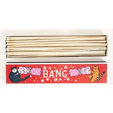 Cracker Cats Ahşap Kibrit Hediyelik Eşya 29X60X3 cm Renkli