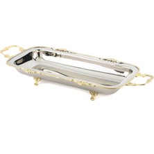 Mikasa Moor Gold Kulplu Gümüş Dik Tabak 43 x 18 x 6 cm