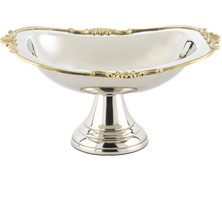 Mikasa Moor Gold Gümüş Ayaklı Gondol Tabak 22 x 16 x 12 cm