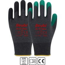 Beybi PL17 Flex Likralı İpten Örme Lateks Eldiven Gri No:10 144 Adet
