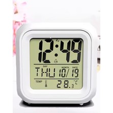 7 Renk Değiştiren Çocuk Odası Alarmlı Dijital Küp Çalar Saat Takvim Kronometre Saat Alarm