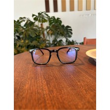 Funeyes Mocha Siyah Köşeli Hafif Mavi Işık Korumalı Popüler Model