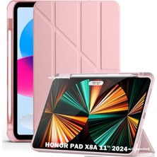 Honor Pad X8A 11 Inç Uyumlu Tablet Kılıf Yumuşak Kalem Bölmeli Akıllı Uyku Modlu Standlı Kapak
