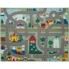 IKEA Vallaby Çocuk Halısı, Yeşil, 100 x 133 cm
