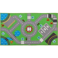Ikea Storabo Çocuk Halısı, Yeşil, 75 x 133  cm