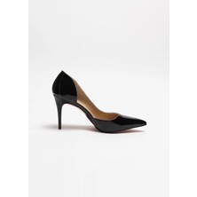 Hayy Shoes Canopus – Siyah Rugan Stiletto  Deri Astarlı Topuklu Ayakkabı