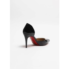 Hayy Shoes Canopus – Siyah Rugan Stiletto  Deri Astarlı Topuklu Ayakkabı