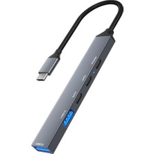 Pd 100W 5in1 Type-C To USB Çoklayıcı Çevirici Hub 5 Port / 2xusb / 3xtype-C