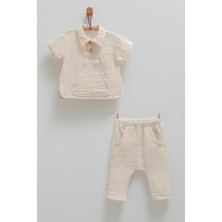 Caramel 01-12 Ay Müslin Ikili Takım - Bej