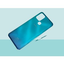 Tkgz Infinix Hot 10 Full Uyumlu Full Kasa Arka Kapak Batarya Kapağı - Mavi