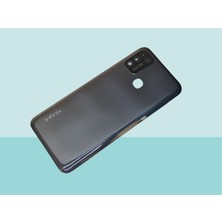 Tkgz Infinix HOT 10 PLAY Uyumlu FULL KASA Arka Kapak Batarya Kapağı - SİYAH