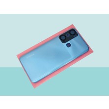 Tkgz Infinix Hot 20i Uyumlu Full Kasa Arka Kapak Batarya Kapağı - Mavi