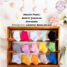 Poffibabyorganik Pamuk Unisex 5'li Kutulu Premium Yenidoğan Bebek Çorabı