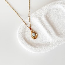 Vesce Atelier Sardonyx Gold Çelik Kolye
