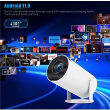 Tasinabilir Sinema Projektörü 4K Ev Sinemasi Bluetooth Android 11