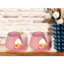 Buhardanlık Dekoratif Mumluk  El Yapımı Seramik Tozu Buhurdanlık Yağdanlık Aroma Terapi  Pembe