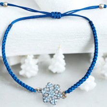 Mga Doğaltaş Zirkon Taşlı Kar Tanesi Motifli Asansörlü Bileklik