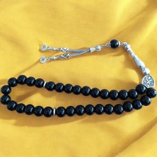 Mga Doğaltaş Tesbih Parlak Oniks Taşı Tesbih 33'lük Tesbih Sertifikalı Özel Mdf Kutu 10MM