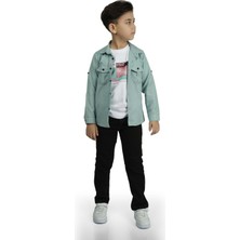 Mnk Baby & Kids Gömlek , Pantolon , T-Shirt  3parça Erkek Çocuk Takım MNK1754