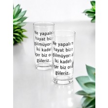 Ayoba Rakı Bardağı 2'li Cam - Sözlü - Ne Yapalım Hayat Bize Gülmüyorsa!