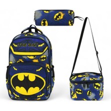 Ilkokul Çantası 2'li Takım >termoslu Beslenme Çantası 42*30 cm Erkek Ilköğretim Çantası